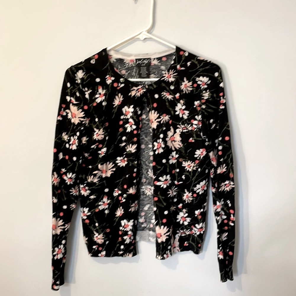 Petite Lord and Taylor Floral Cardigan